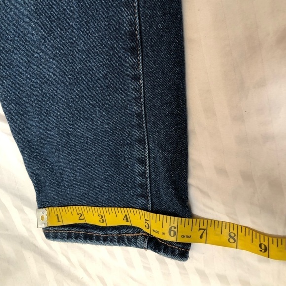 Knox Rose Midrise Straight Leg Blue Cotton Embroidered Side Striped Jeans Size 4 - Picture 14 of 16